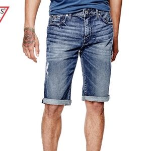 New GUESS Regular Fit Denim Mens Shorts SZ 31